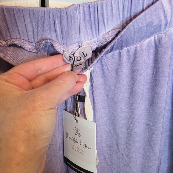 POL Ultra Soft Wide Leg Lavender Palazzo Pants Sz M/L NWT - Picture 8 of 9